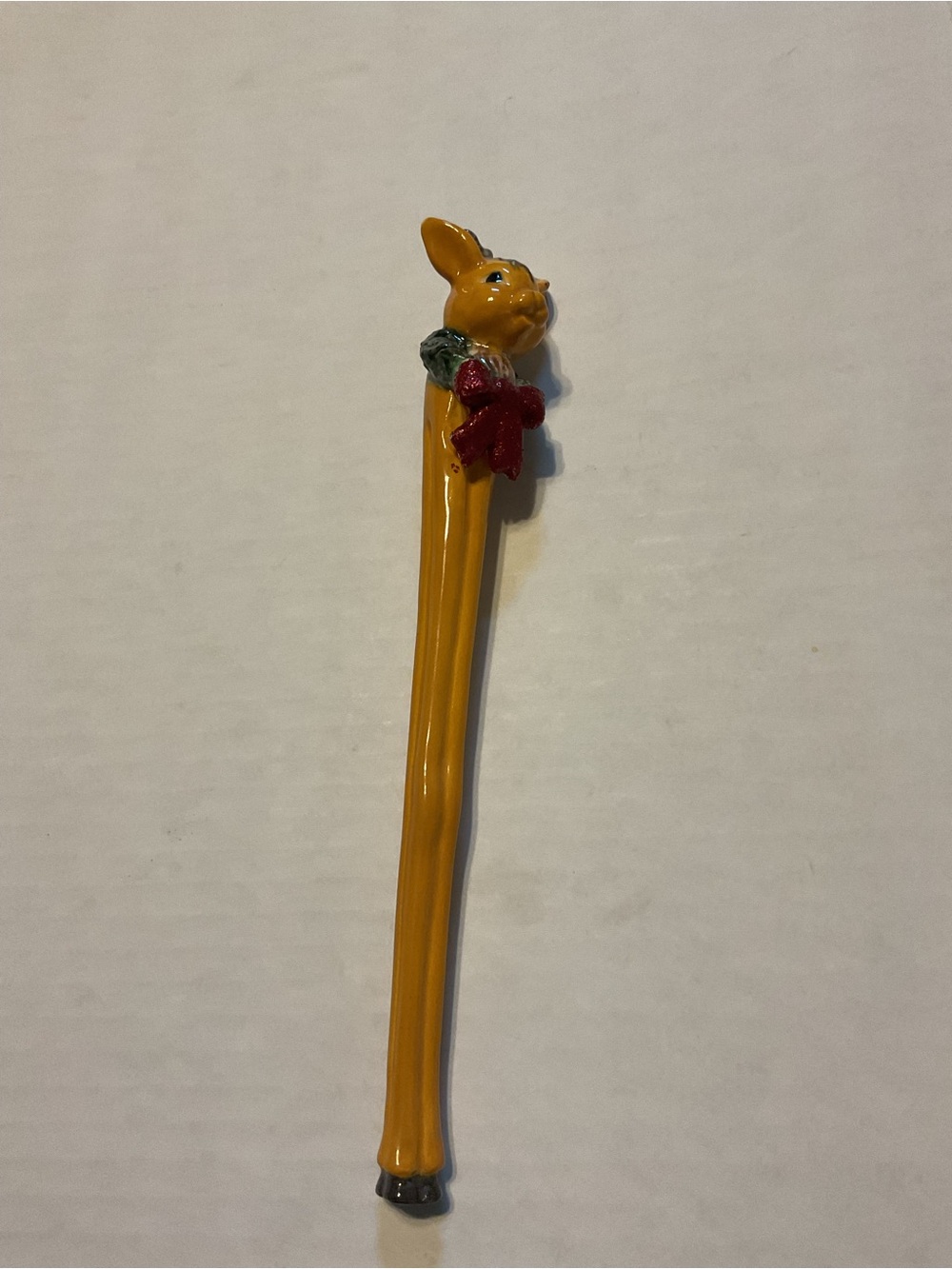 Ceramic reindeer Honey Yellow with Red Bow